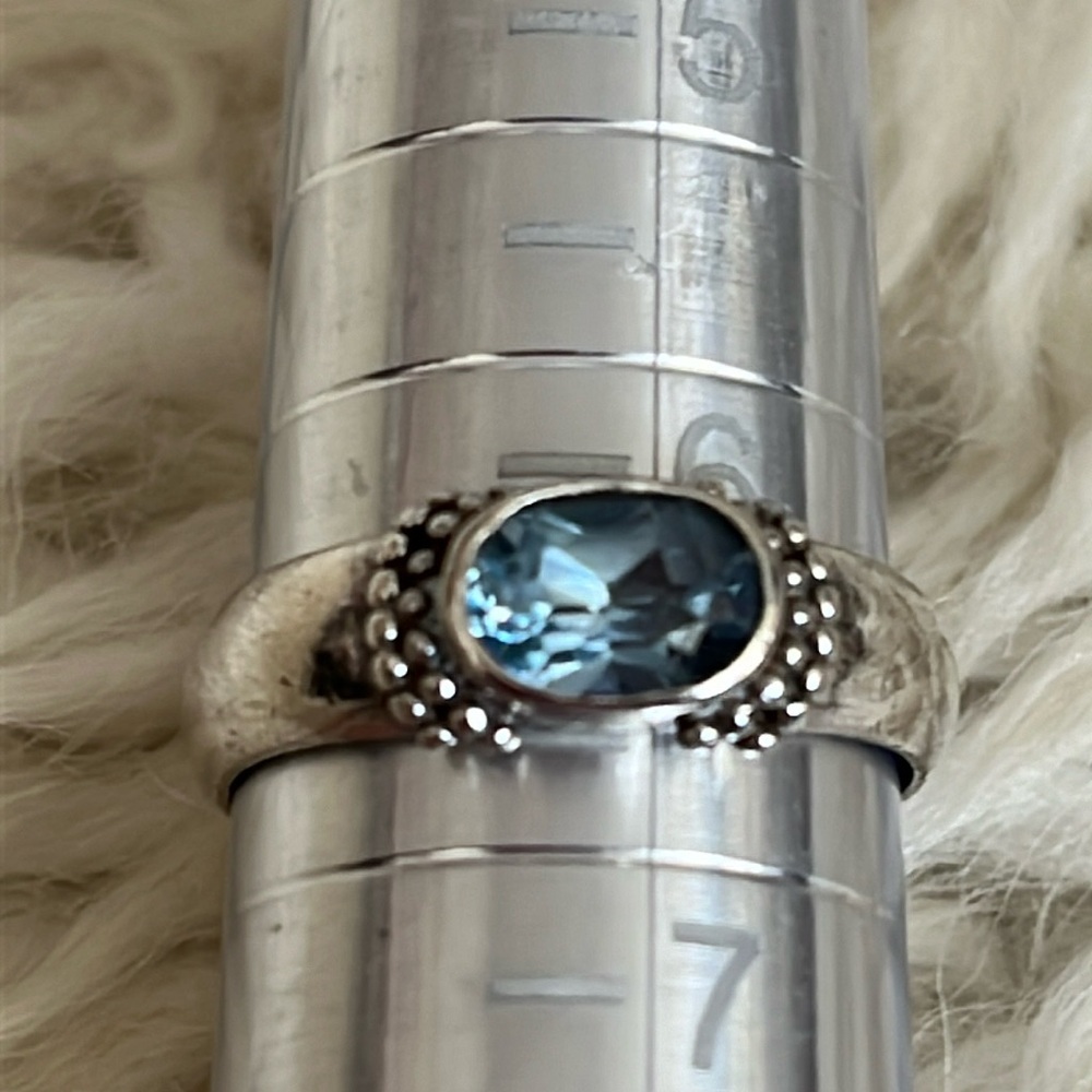 Faux Blue Topaz Ring 6